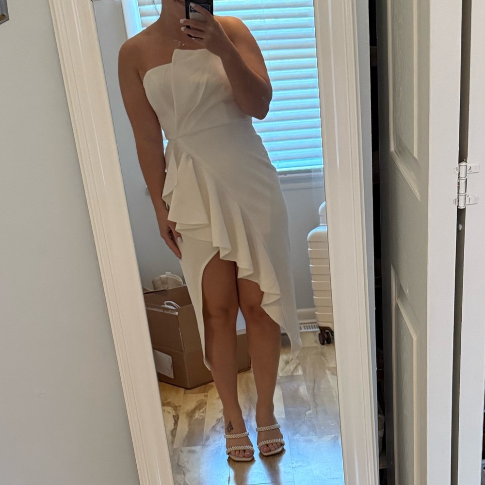 Hello Molly Strapless White Dress